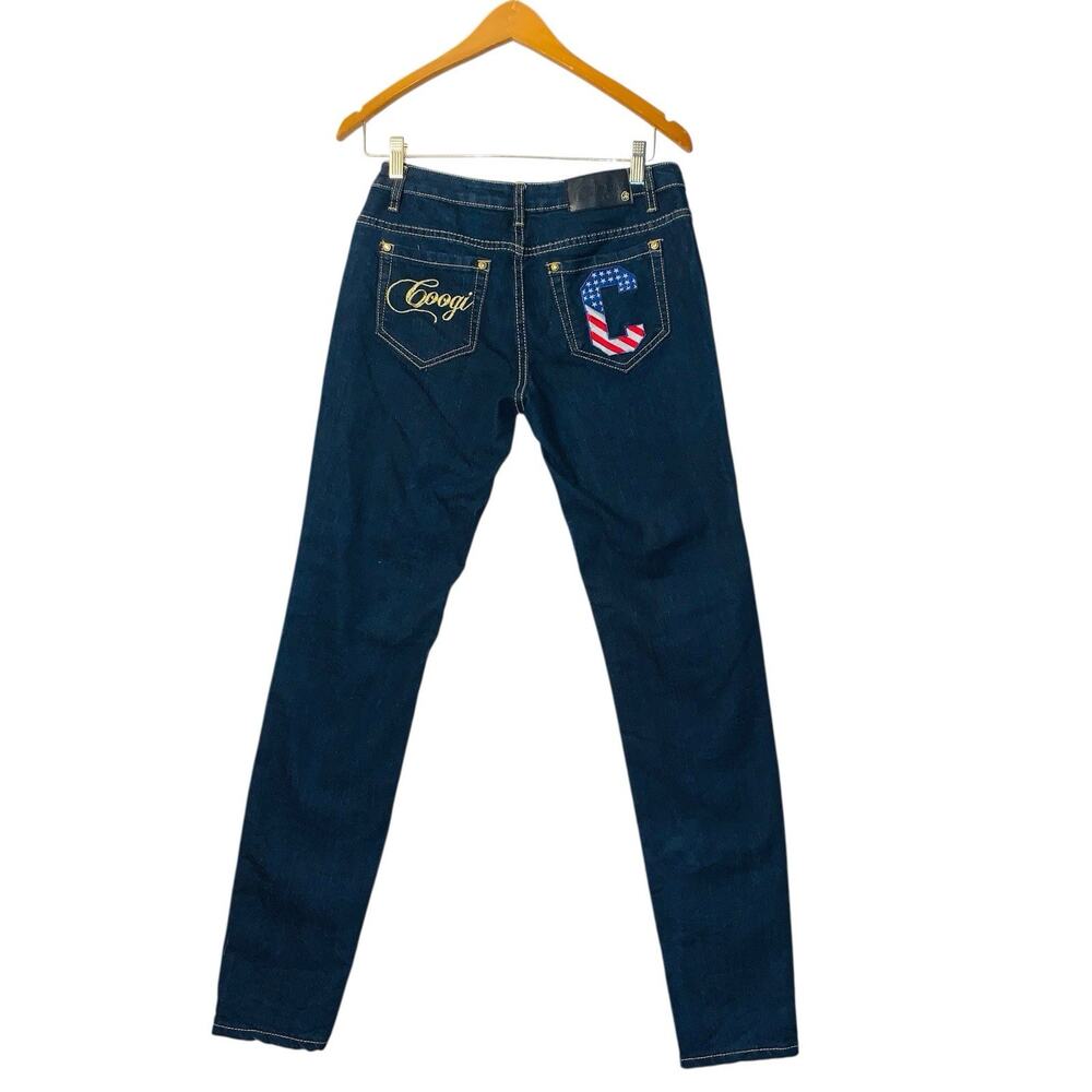 Coogi Embroidered Crest Dark Wash Straight Leg Jeans Size 7/8